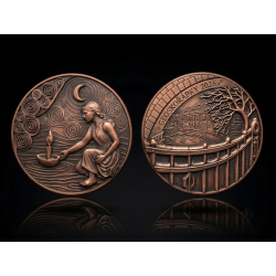 Geocoin patinovaná měď